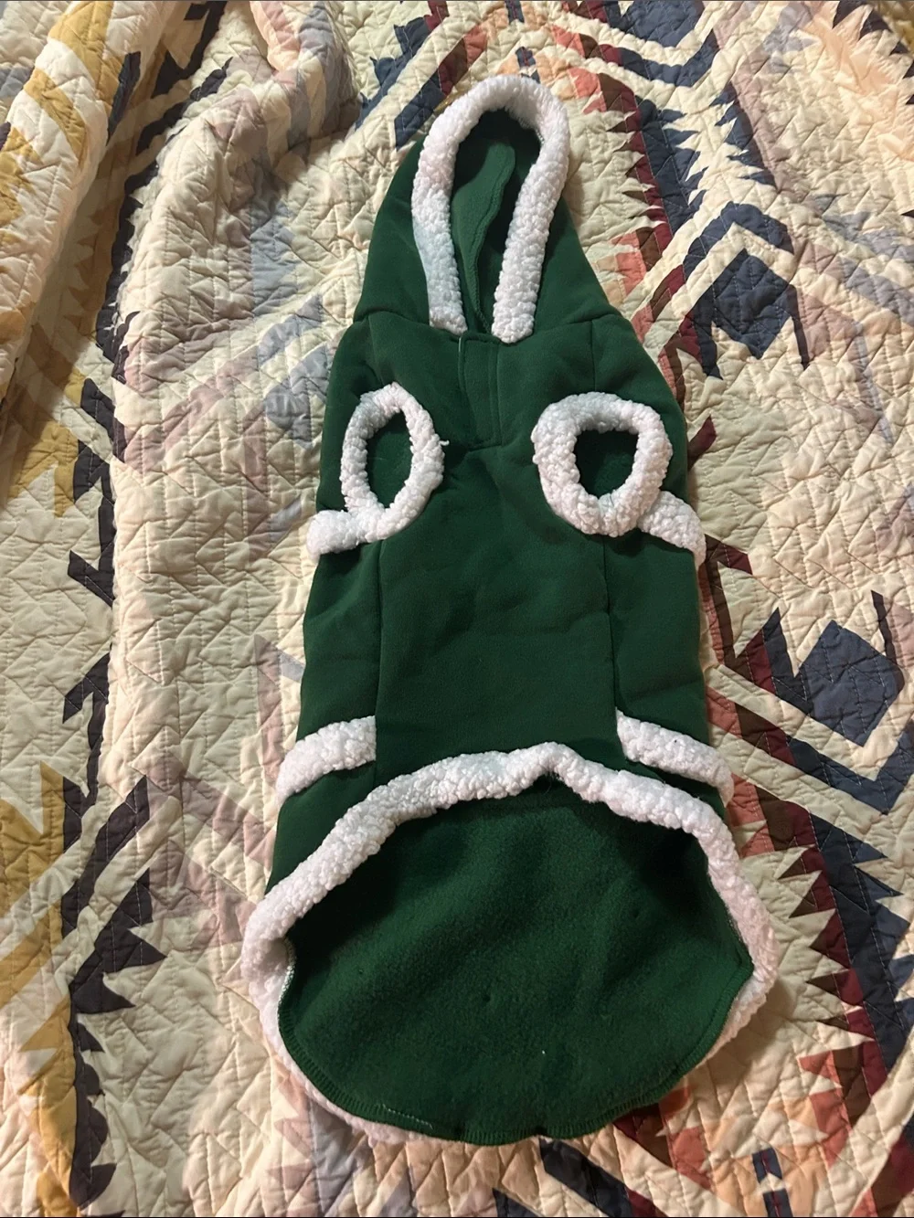 Festive Green Christmas Tree Pet Hoodie
